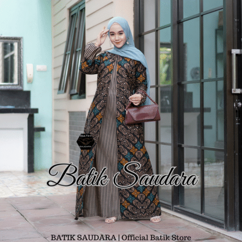 Gamis Batik Bolero Motif Songket - Gambar 9