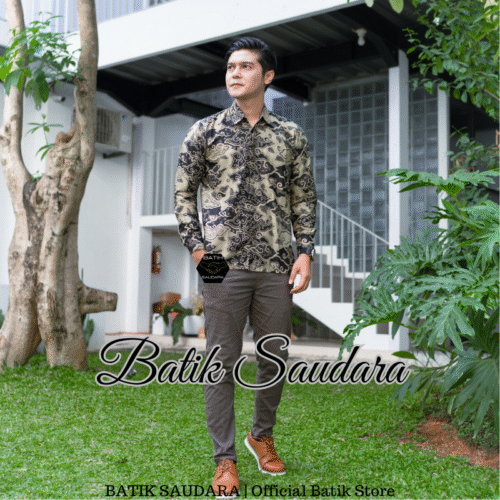 Kemeja Batik Lengan Panjang Motif Mega Mendung - Gambar 2