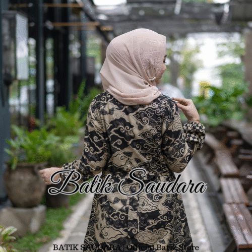 Gamis Batik Bolero Motif Mega Mendung - Gambar 4