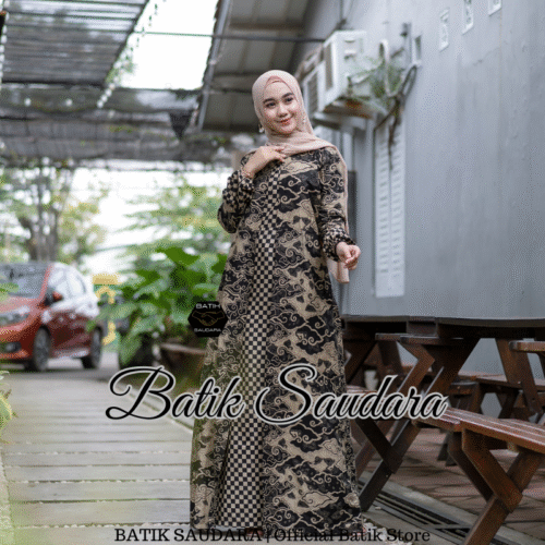 Gamis Batik Bolero Motif Mega Mendung