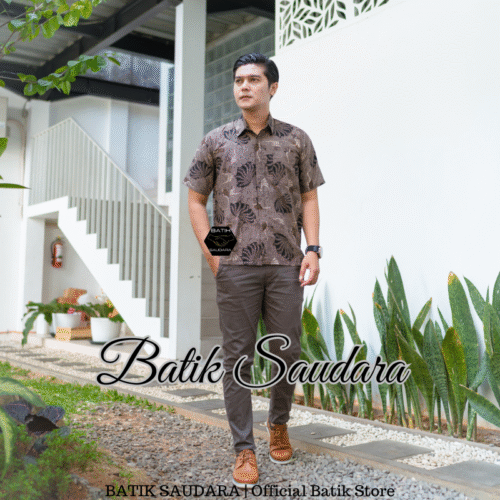 Kemeja Batik Lengan Pendek Motif Kerang - Gambar 2
