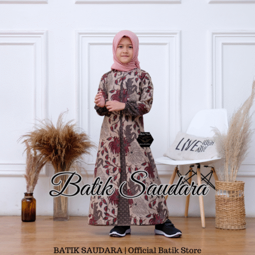 Gamis Batik Anak Motif Lompong