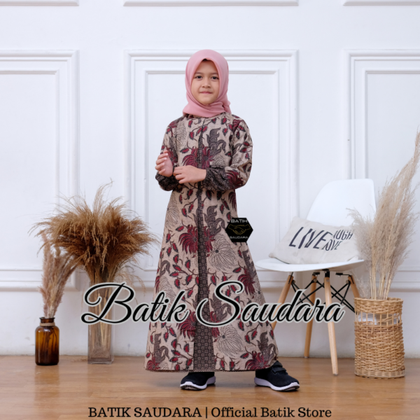 Gamis Batik Anak Motif Lompong
