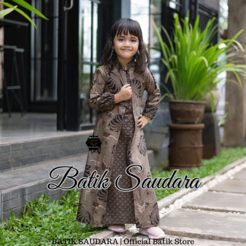 Gamis Batik Anak Motif Kerang