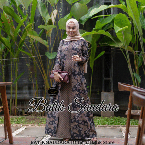 Gamis Batik Bolero Motif Daun Djati