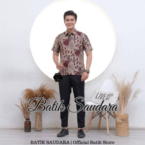 Kemeja Batik Lengan Pendek Motif Lompong - Gambar 2