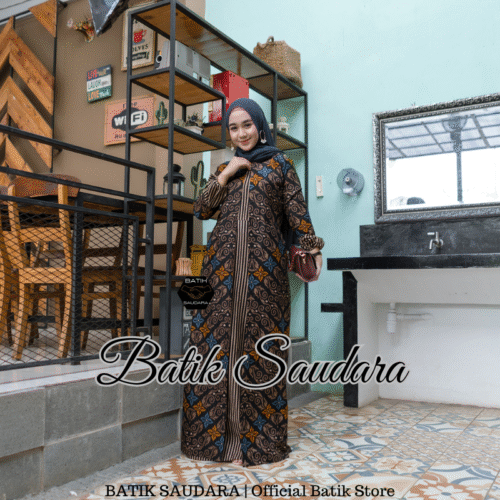 Gamis Batik Bolero Motif Songket - Gambar 6
