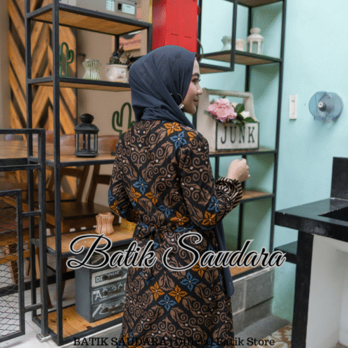 Gamis Batik Bolero Motif Songket - Gambar 5