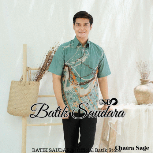 Kemeja Batik Lengan Pendek Motif Abstrak