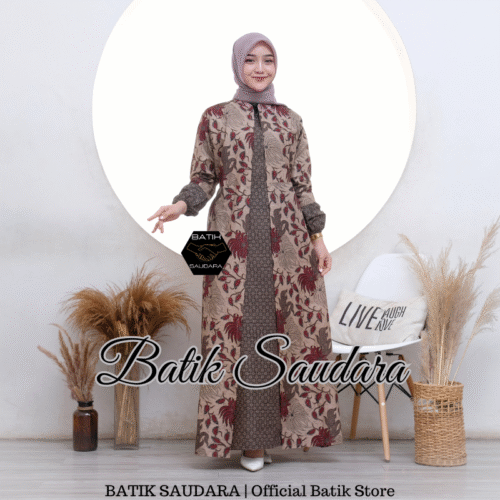 Gamis Batik Bolero Motif Lompong