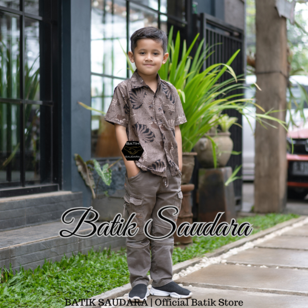 Kemeja Batik Anak Motif Kerang - Gambar 2