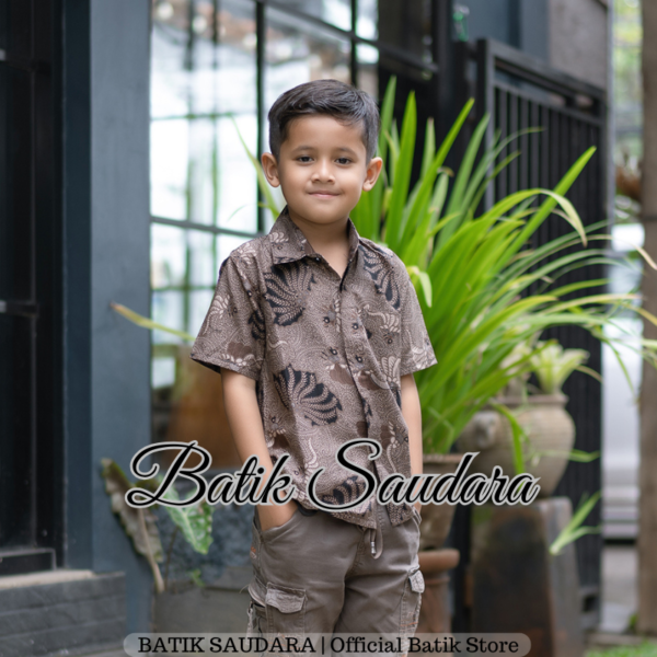 Kemeja Batik Anak Motif Kerang