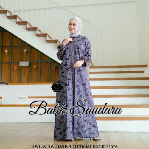 Gamis Batik Bolero Motif Ukel Abu