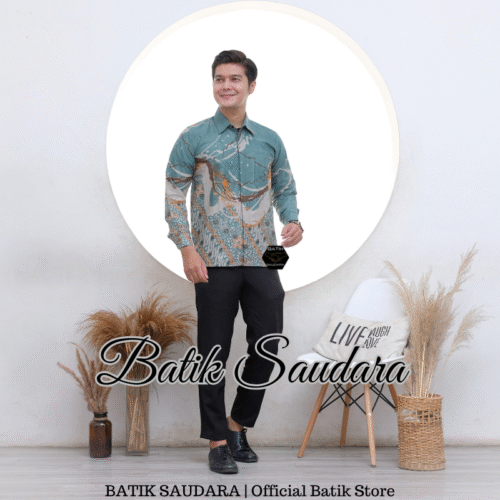 Couple Gamis Batik Bolero Motif Abstrak Sage - Gambar 4