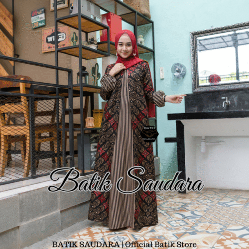 Gamis Batik Bolero Motif Songket - Gambar 3