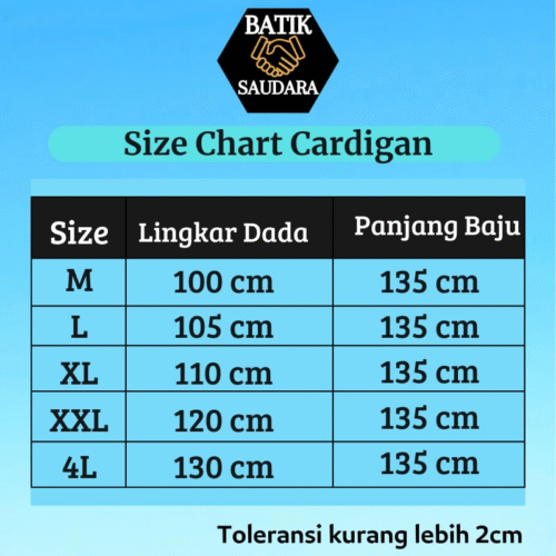Cardigan Batik Motif Prabu Hitam - Gambar 2