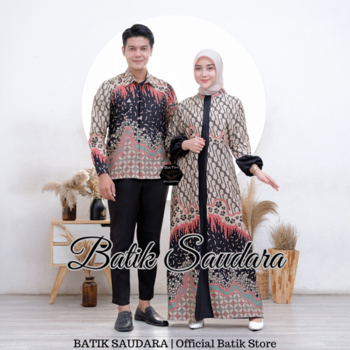 Couple Gamis Batik Bolero Motif Seno Kawung