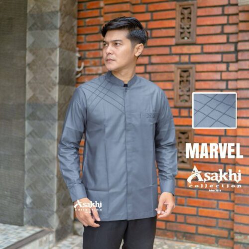 Kemeja Koko Marvel Lengan Panjang - Gambar 2