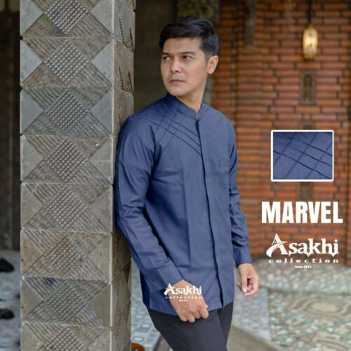 Kemeja Koko Marvel Lengan Panjang - Gambar 4