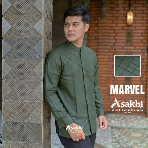 Kemeja Koko Marvel Lengan Panjang - Gambar 5