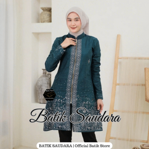 Tunik Batik Risleting depan motif Sutena - Gambar 5